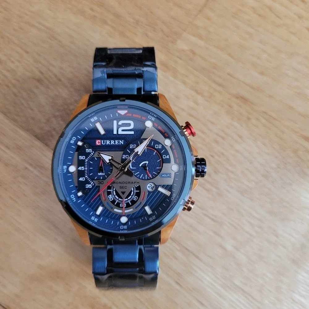 CURREN Chronograph Stylish Stainless‎ Steel Watch For Men